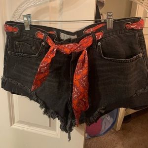 Free People Relaxed Denim Cutoff Shorts - Size 31